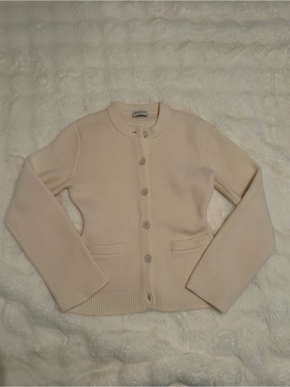 Babaton Meraki Merino Wool Cardigan - Light Birch small Excellent condition